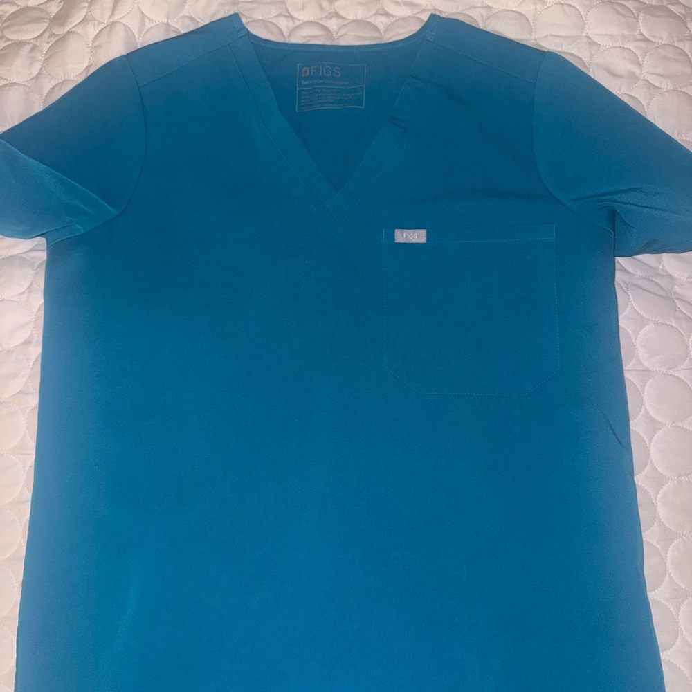 Figs carribean blue top Large